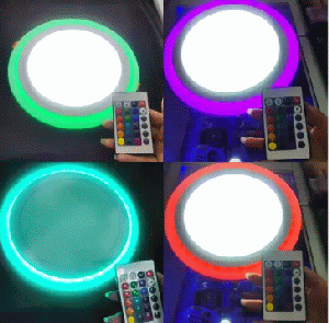 PANEL LED EMPOT REDONDO BICOLOR 12+4 AZUL